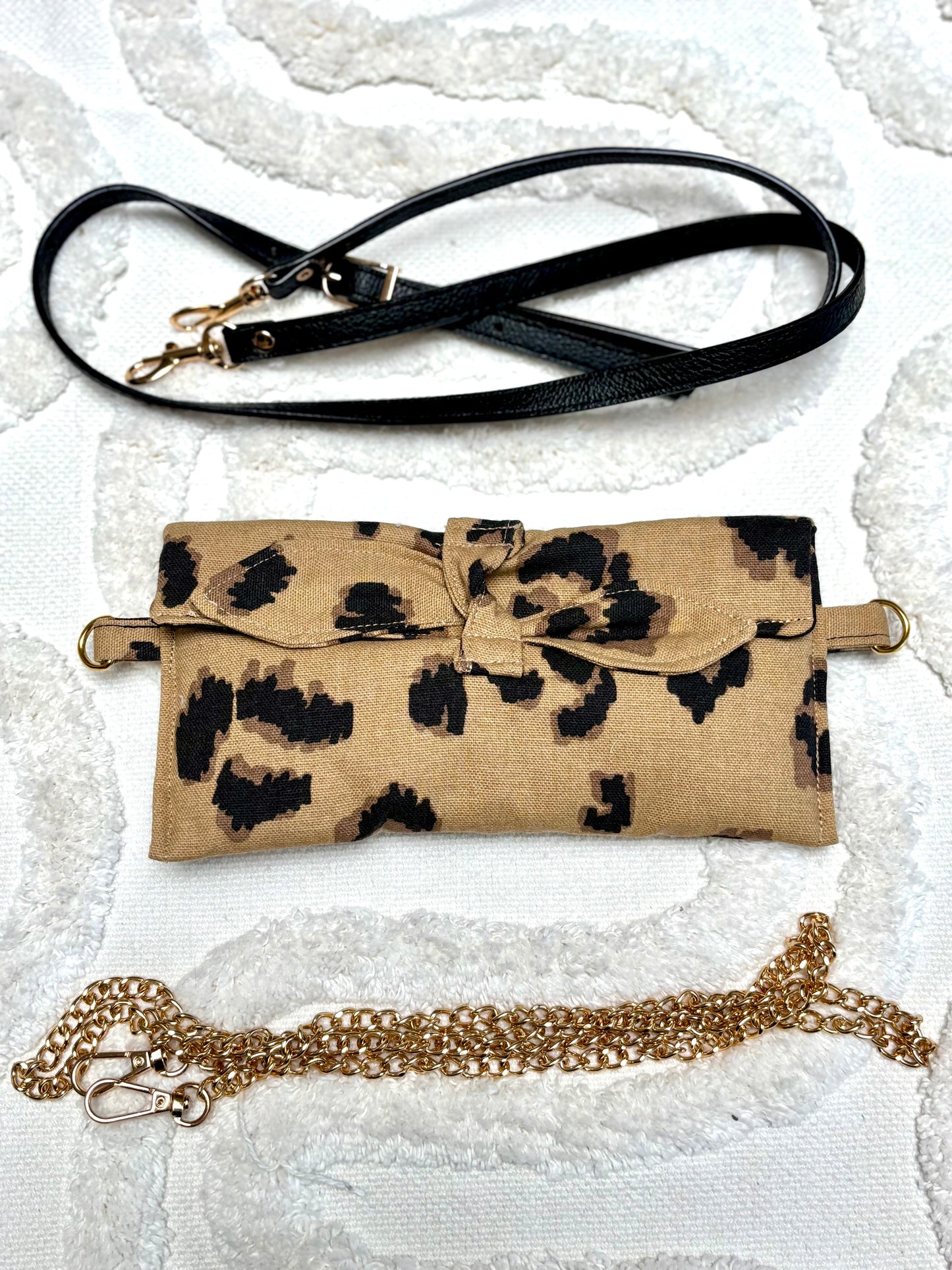 Pochette Alma leopard beige noir (édition ultra limitée)