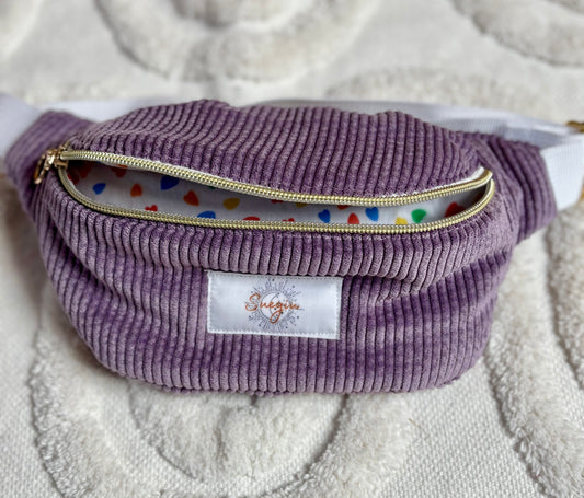 Banane velours cotelé violet
