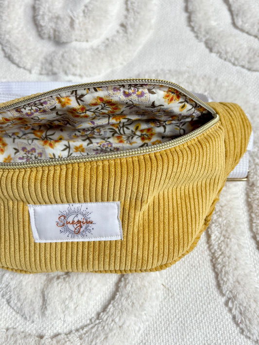 Banane velours cotelé jaune