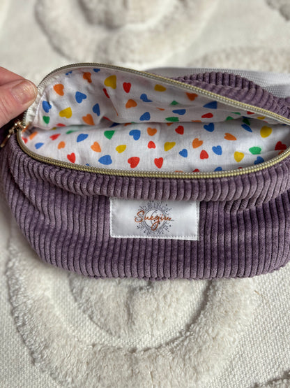 Banane velours cotelé violet