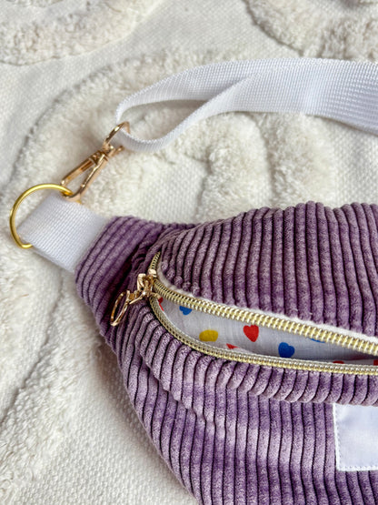 Banane velours cotelé violet