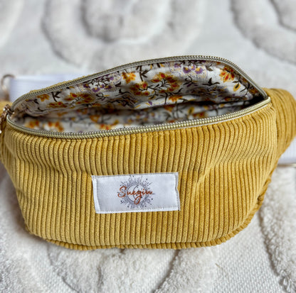 Banane velours cotelé jaune