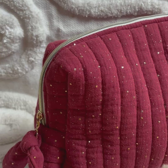 Trousse de toilette haute Alta SueGiu pour bébé, personnalisable en tissu extérieur et intérieur
